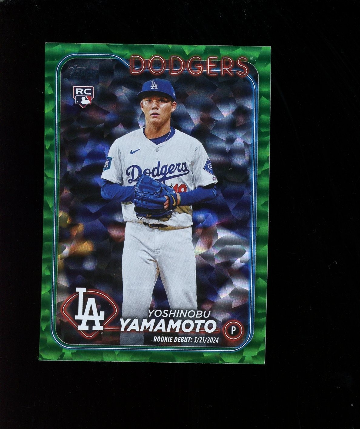 2024 Topps Update #us149 Yoshinobu Yamamoto RC Dodgers GREEN FOIL /499