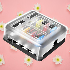 6 Way Car Boot Power Distribution 12/24V Blade Fuse Holder Box Block Panel Board