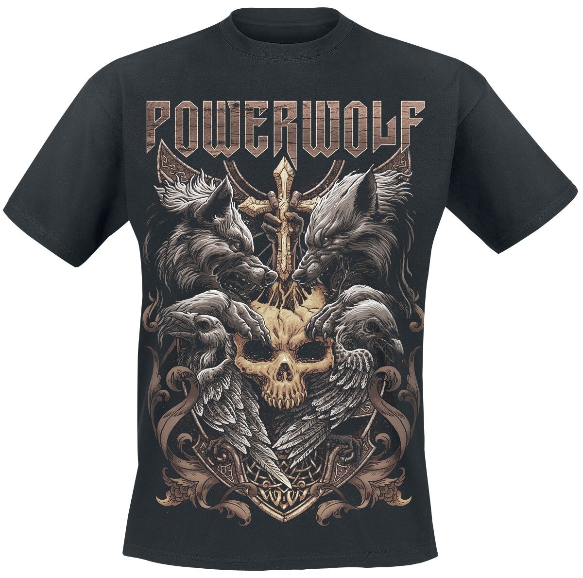 Футболка Powerwolf Herren Wolves - Ravens schwarz Band-Товар, Группы