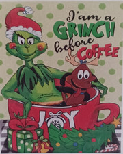 I'M A GRINCH BEFORE COFFEE PAINT BY NUMBER KIT FUNNY CHRISTMAS DIY CRAFT JOY MUG