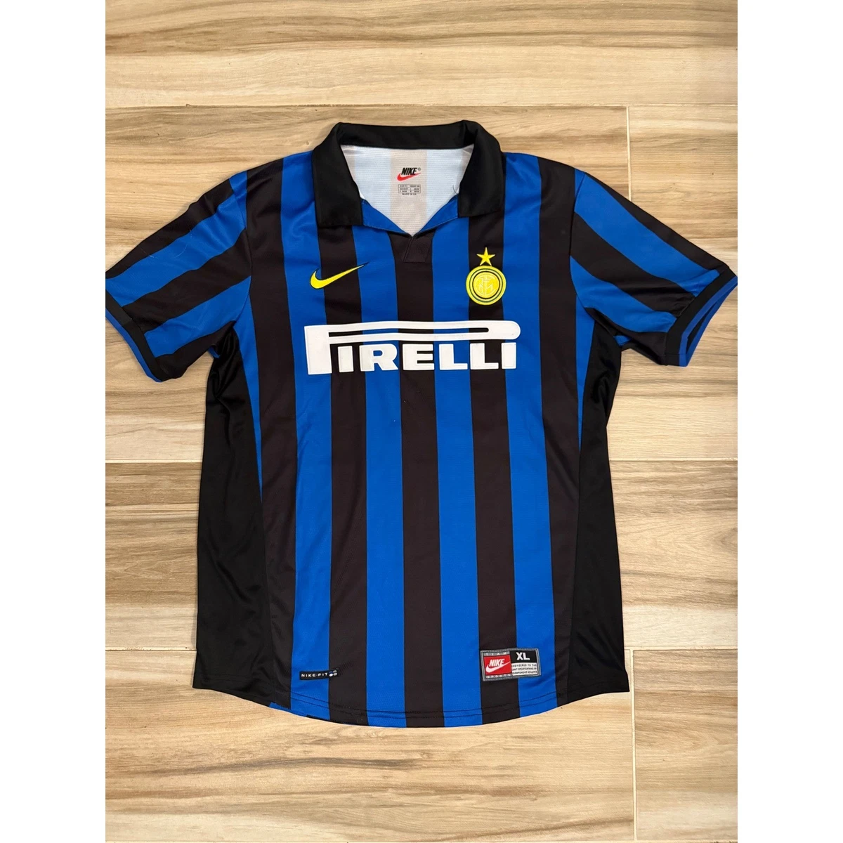 Maillot De Football Vintage Inter Milan - Bleu - Taille XL - Vierge (sans Numéro/ Nom) - Occasion