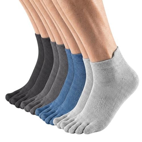Texture Compressor InnoHHustle 4 Pair Toe Socks for Women Men Compression Toe Socks ...