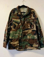 U.S. Army BDU Woodland Camo Military Jacket Men's Size Medium