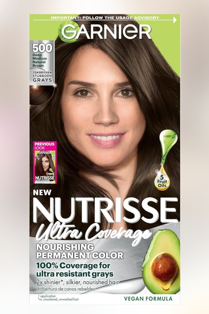 Garnier Nutrisse Ultra Coverage Permanent Hair Dye Deep Medium Brown Vegan