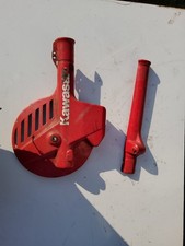 kawasaki KMX 125 200  red  front disc guard and fork leg guard