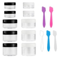 Makeup Travel Containers with Lids 10 Pieces 3 5 10 15 20 Gram Jars with Mini