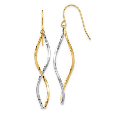 14k Bicolor Twist Ohrhänger