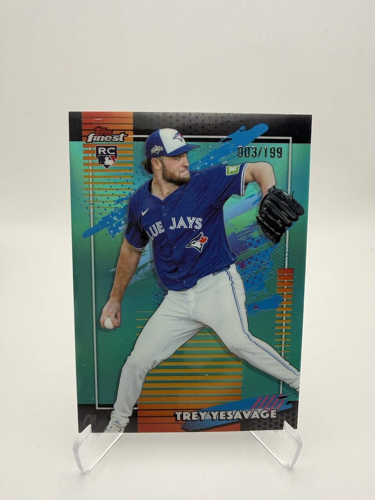 2026 Topps Finest Trey Yesavage Aqua Refractor UNCOMMON /199 RC Blue Jays
