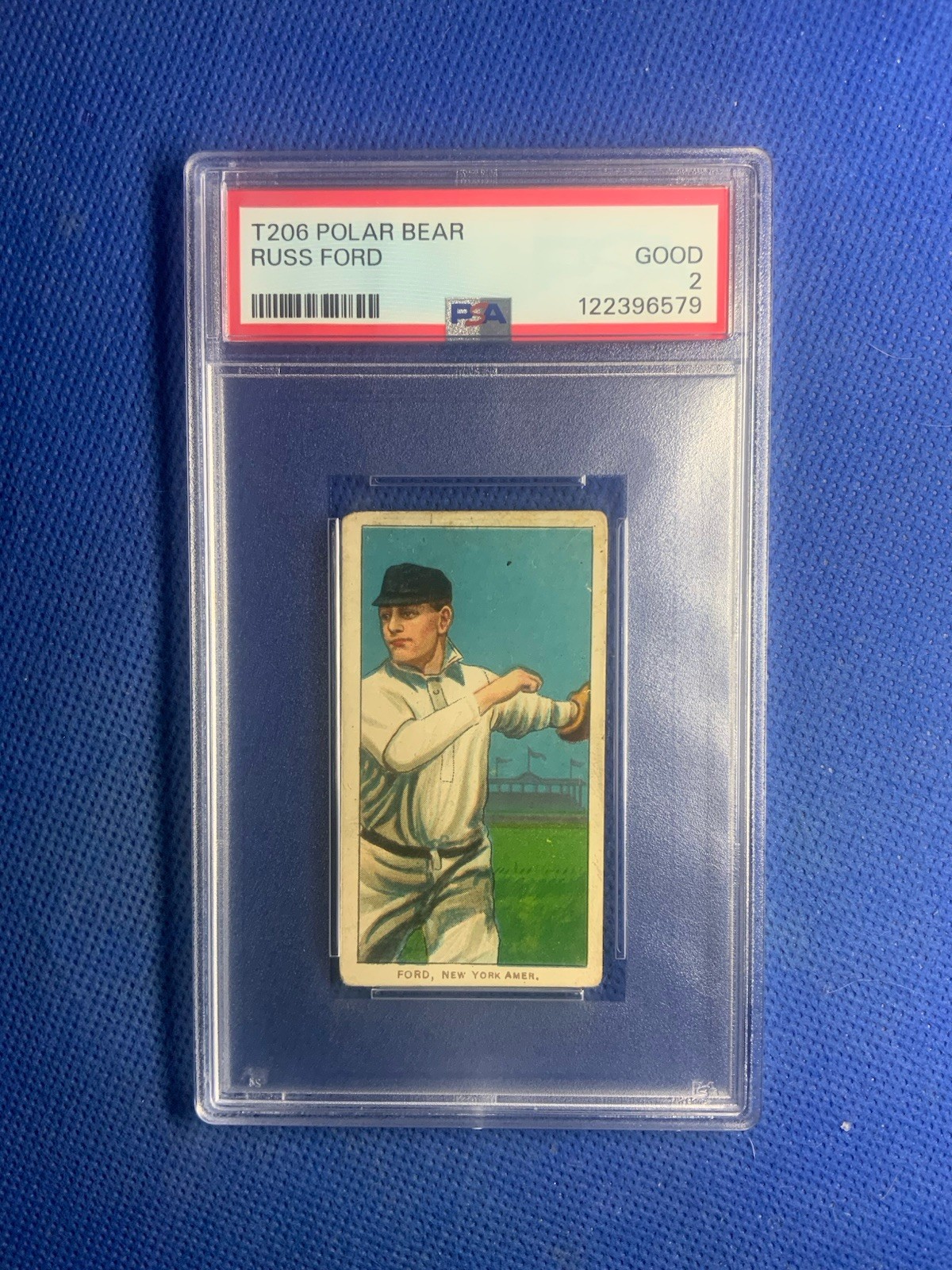 1909-11 T206 Baseball #177 Russ Ford Polar Bear Psa 2
