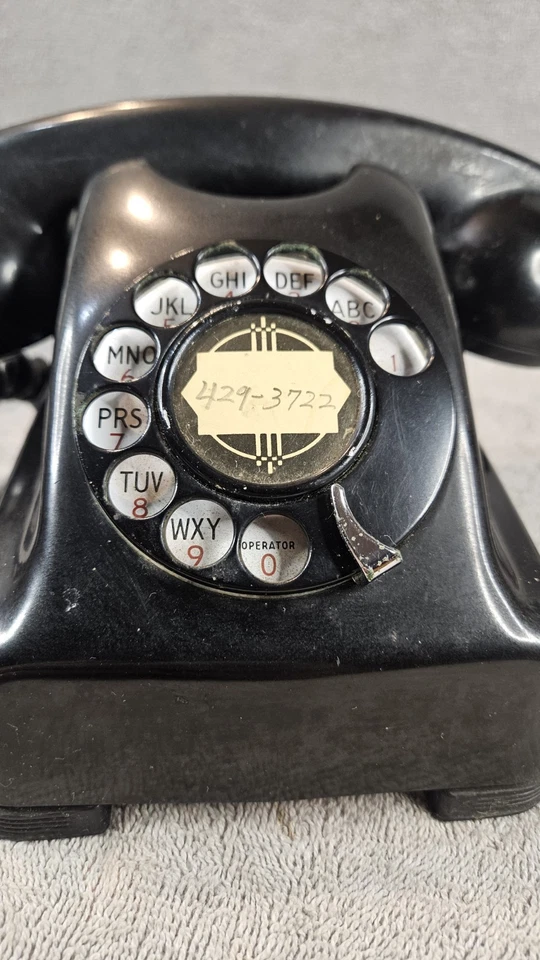 De Colección Kellogg Switchboard Supply Co Negro Giratorio Teléfono de Escritorio Rojo Bar-sin probar Foto 2 de 4