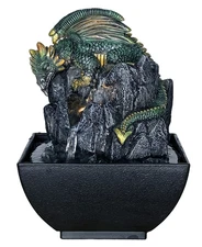 Mystic Dragon - Indoor Water Fountain / Feature Warm White LED Light / USB - NEW