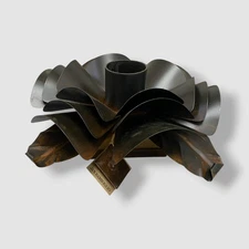 Jan Barboglio Brown Iron Guadalupe Vase Base Stand