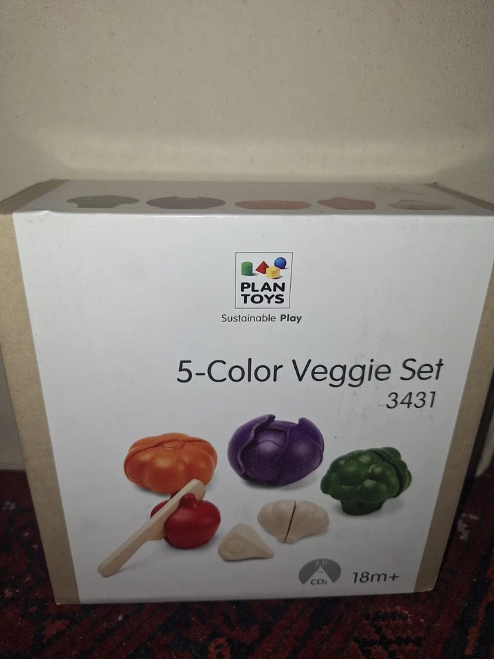 5 COLOR Veggie Set Plan Toys