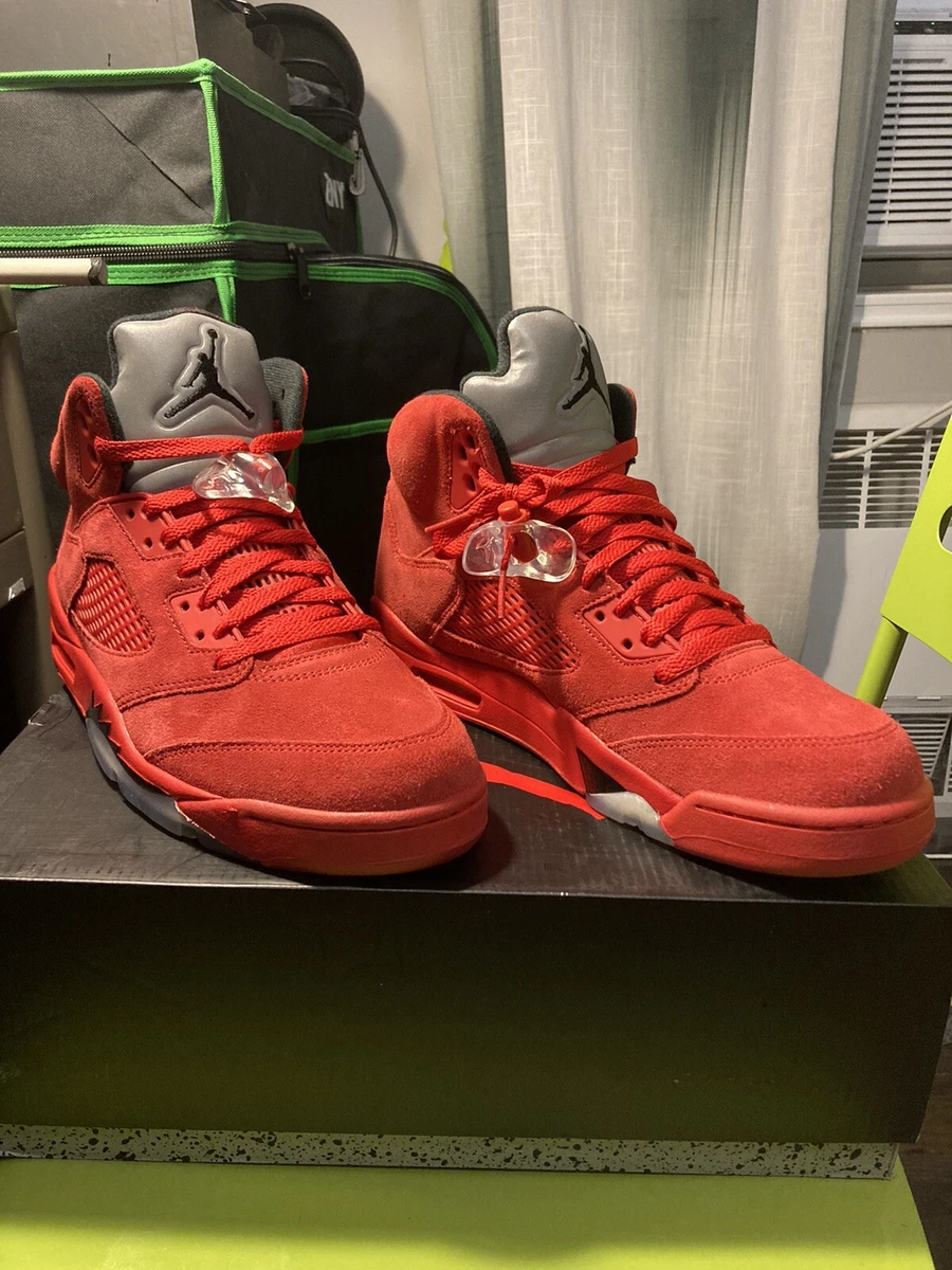 Jordan 5 red suede outfit cheap