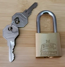 Phillips 30mm 1-3/16 Inch Solid Brass Padlock with 2 Keys (1 Pack)
