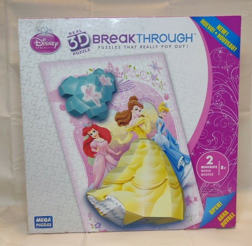 Disney Princess 3D Puzzle Break Thru Mega Puzzle 8+ Level 2, 250+ Pc. - Picture 3 of 12