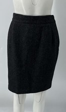 State of Claude Montana Heathered Gray Wool Blend Straight Skirt sz 46/12