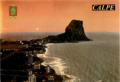 Peñón de Ifach, Calpe, Alicante, beaches, rock formation, hikers Postcard