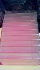  10 Video Tape VHS Hard Plastic Squeeze  Shake Protective Storage Slip Cases