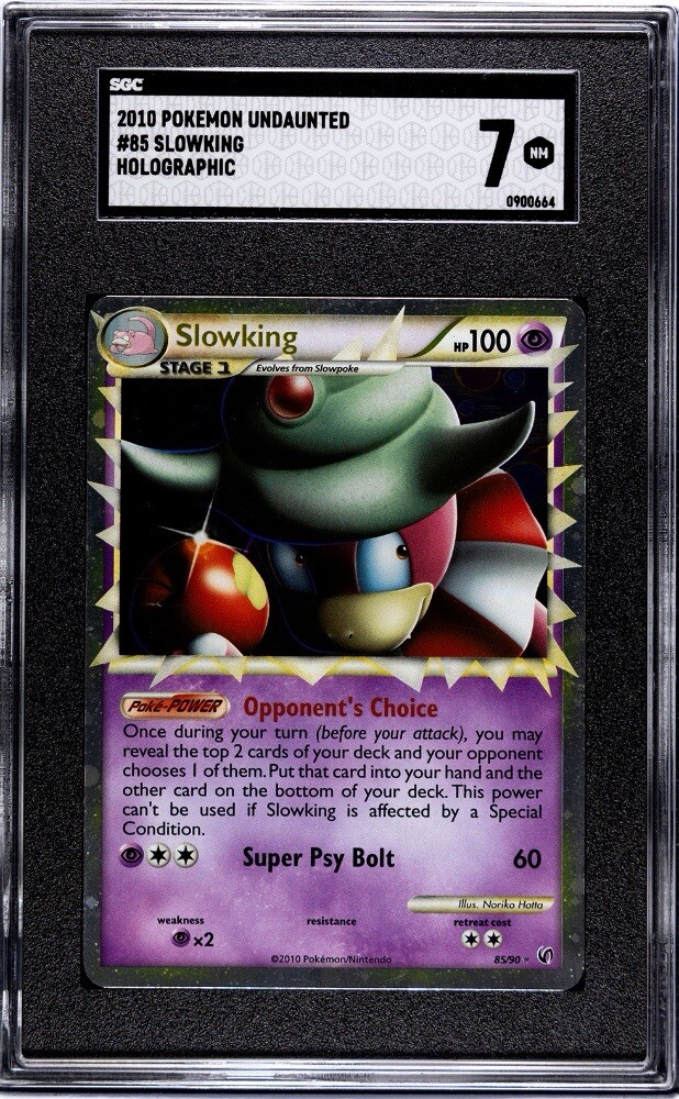 2010 POKEMON UNDAUNTED SLOWKING PRIME #85 ULTRA RARE HOLO SGC 8 NM