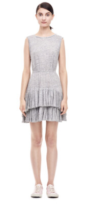 NWT Women's Rebecca Taylor Sleeveless Gray Linen Jersey Dress Sz Large |  eBay