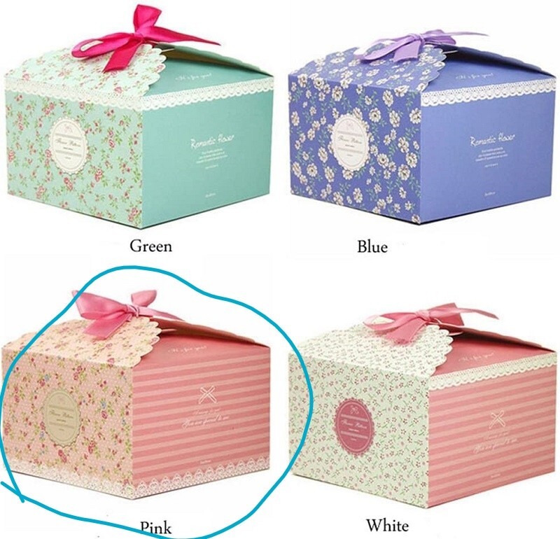 Chilly Gift Boxes Pink Flower Pattern W Ribbons Lot Of 6 For Handmade Goods