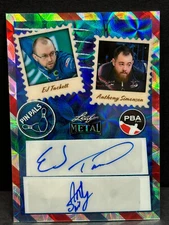 2024 Leaf BLUE Metal EJ TACKETT/ANTHONY SIMONSEN Bowling PBA Tour AUTO 9/15