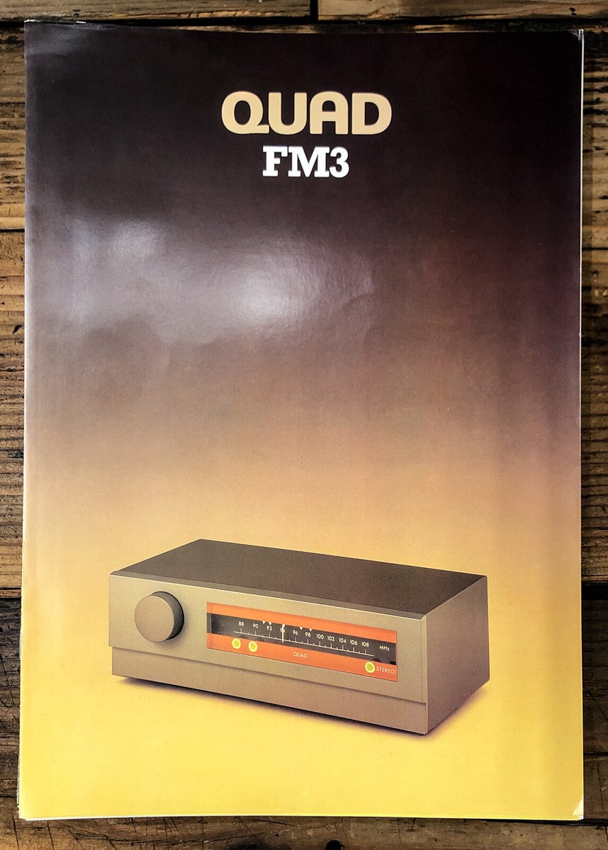 ラジオ・コンポ QUAD FM 3 TUNER Quad Model FM3 Tuner 1pg Dealer Spec Sheet *Original* | eBay