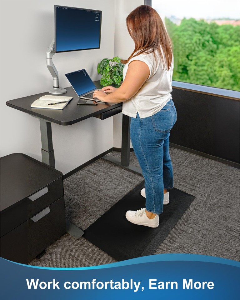 Anti Fatigue Cushioned Mat, 9/10 inch Thick, Kitchen mats for Floor