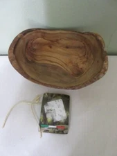 Arte Legno Olive Wood  Bowl - 6.5" x 3.5" x 4.25" -New Old Stock w/ tag - Italy