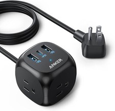 Anker 20W USB C Power Strip, 321 Power Strip with 3 Outlets and USB C Charging f