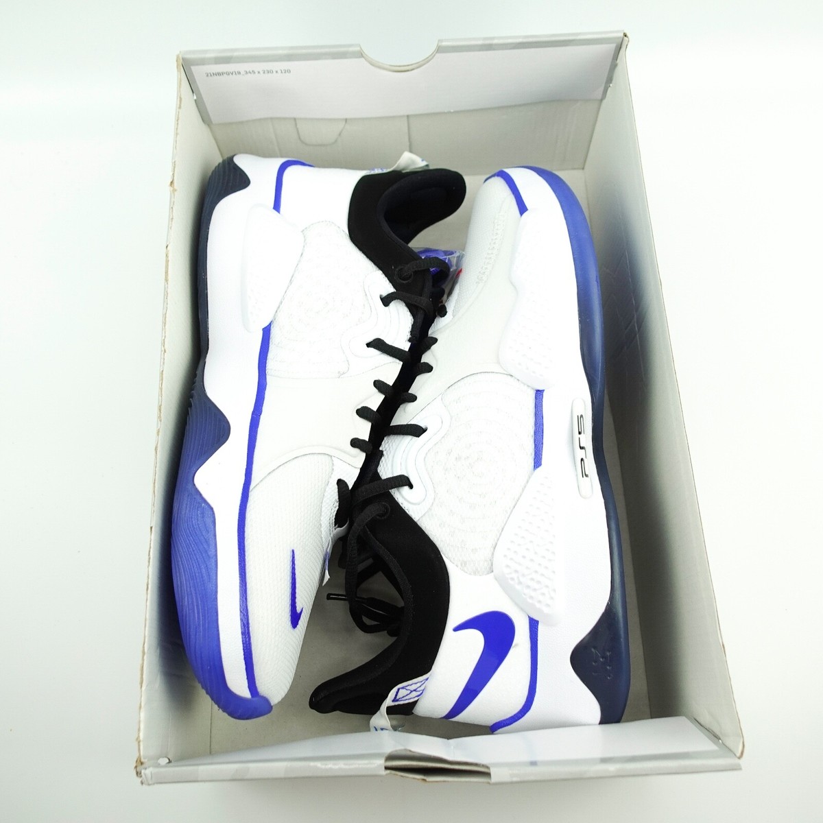 Nike PG 5 PS Playstation White Black Blue Paul George CW3144  display picture 1