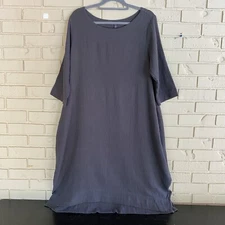 Grade & Gather lagenlook drapey Oversized Artsy Waffled Cotton Midi dress Size M