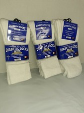 3 Pack Mens  Womens Heath Diabetic Crew sock Socks 9-11 10-13 blk,wht,grey