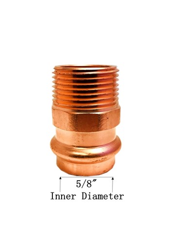 Libra Supply Lead Free 1/2 inch, 1/2'' Press Copper Male Adapter P x MIP, 10pcs