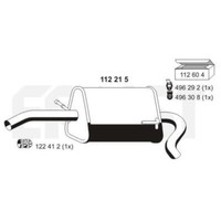 Ernst EndschalldäMpfer SchalldäMpfer FüR VW Lupo 1.4 1.0
