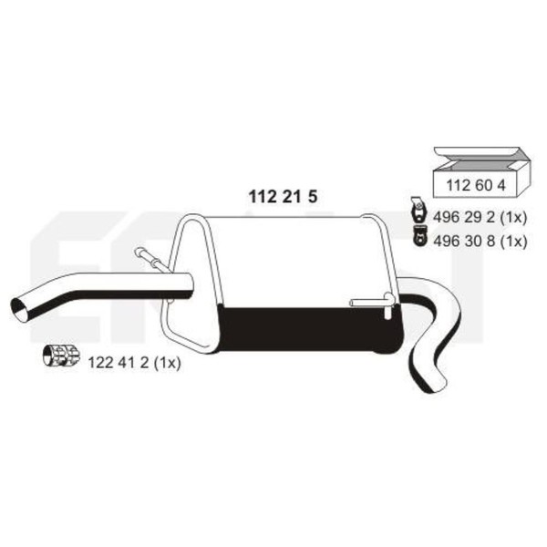 Ernst EndschalldäMpfer SchalldäMpfer FüR VW Lupo 1.4 1.0-image