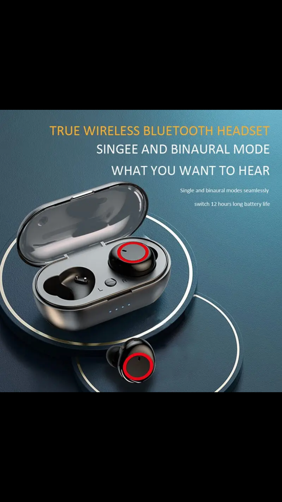 Bluetooth Earbuds Y50 Tws In Ear Bluetooth 50 Running Sports Stereo Buttons With-image