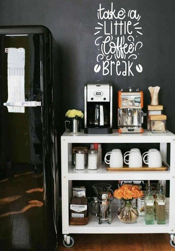 Take a Little Coffe Break wall Decal Vinyl For Coffee Shop Bar Wall Graphic Deca - 第 5/10 張圖片
