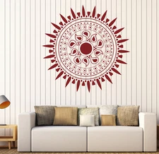 Circle Vinyl Decal Beautyful Mandala Meditation Relaxation Wall Sticker (n874)