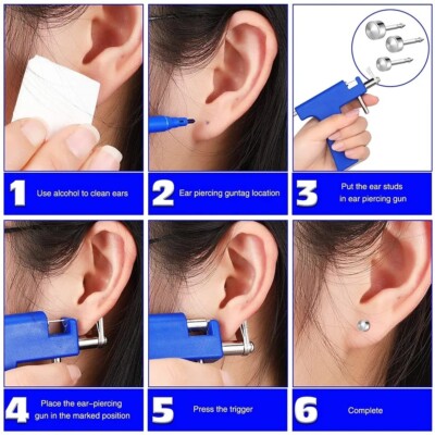 Kit 8 Outils Piercing En Inox - Pour Changer Bijoux Nez, Nombril, Lèvre