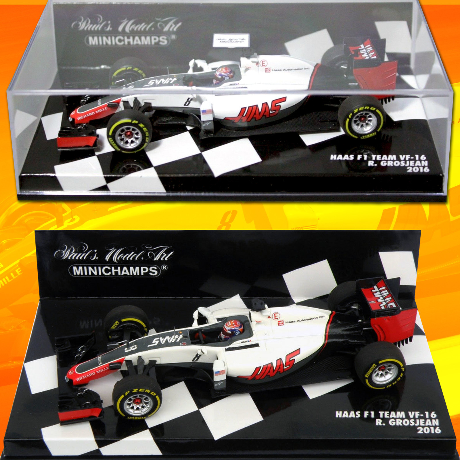 Minichamps Haas VF-16 Grosjean miniature F1 d exception pour collectionneur