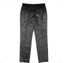 NWT - HELMUT LANG Men's 'LACQUARED BASKET' Black STRAIGHT LEG PANTS - 44