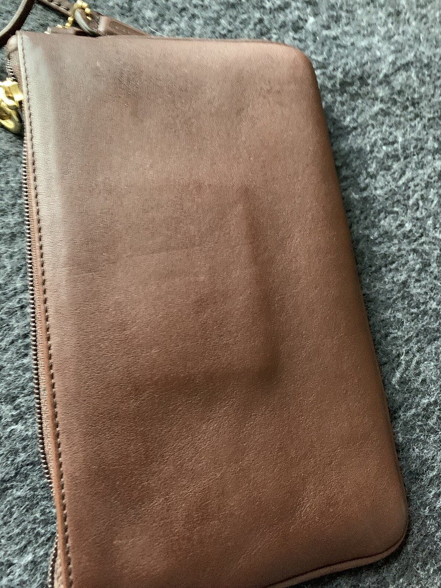 Coach Leather Brown Zip Pouch | eBay