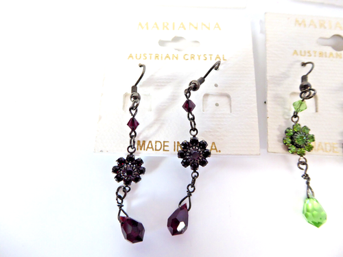 Konvolut 4 Marianna Österreichische Kristall Ohrringe - Bild 6 von 9