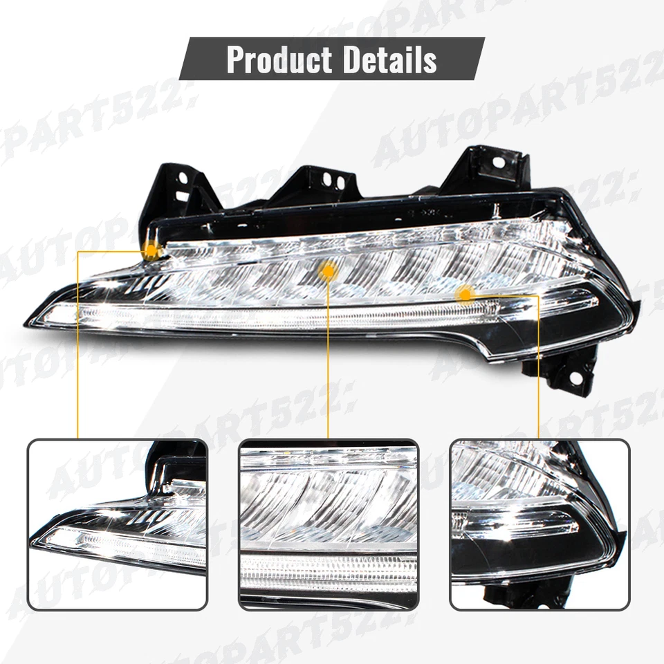 Par de luces antiniebla para Porsche 911/991 2012-2016 izquierda/derecha LED DRL conjunto de luces Foto 3 de 4