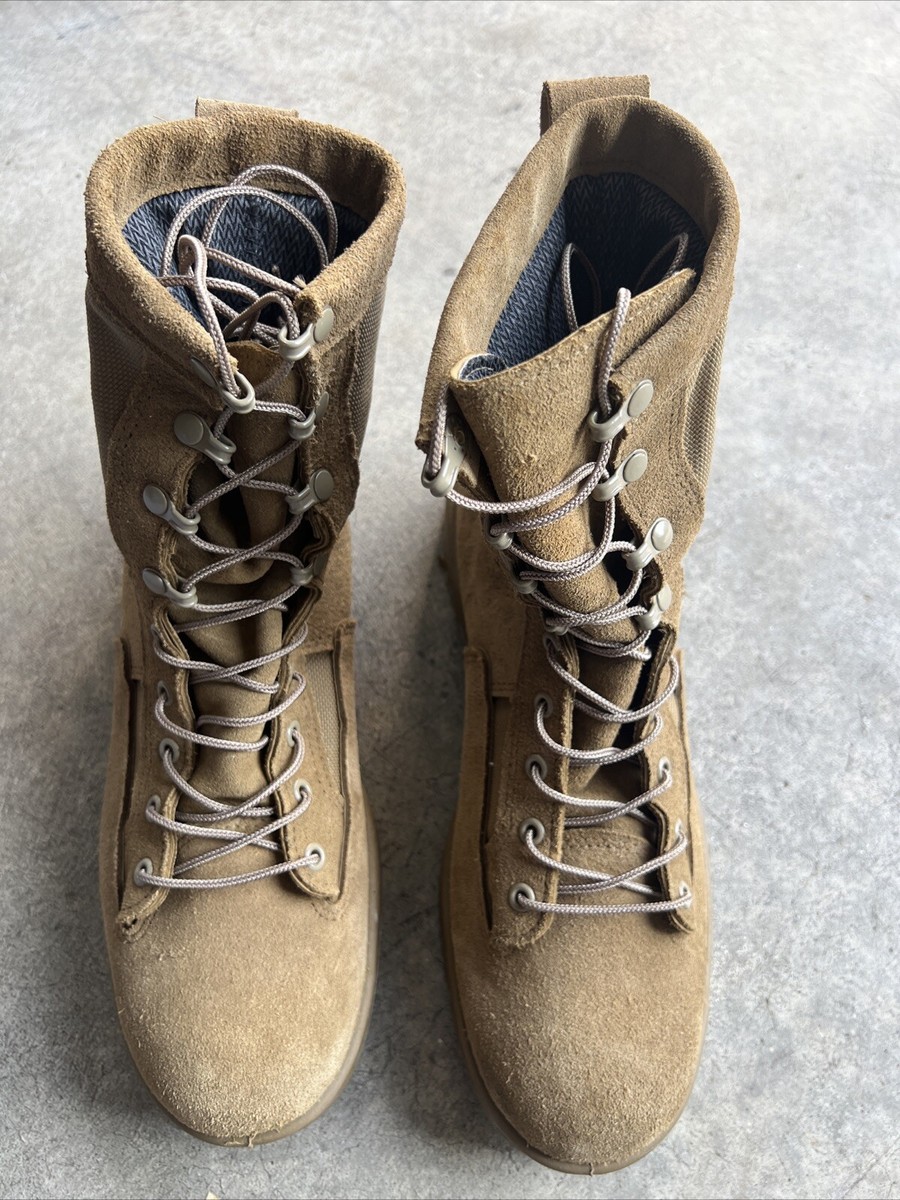 Altama Mens 10.5 R Leather Desert Tan Army Combat Boots  display picture 1