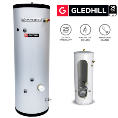 Gledhill ES 300L Indirect Unvented Cylinder Stainless Steel SESINPIN300 |  eBay