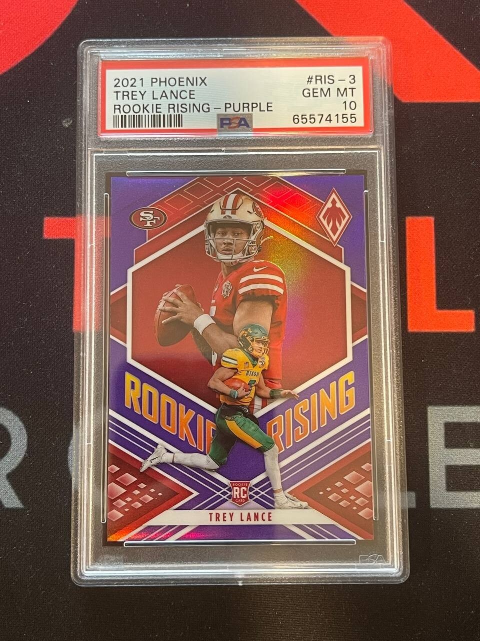 Trey Lance Panini Phoenix Rookie Rising #RIS3 Purple