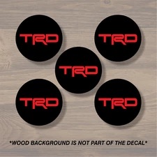 Toyota TRD Wheel Center Cap Overlay x5, Vinyl Decal Sticker